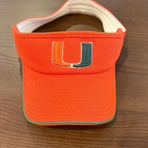 Vintage Nike University of Miami Orange Visor